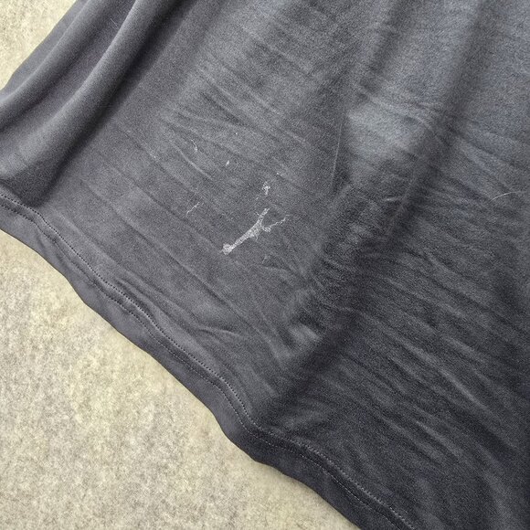 Long Wide-Leg Black Jumpsuit Size 7XL Polyester Blend Loose Fit Stretchy Fabric - Picture 5 of 10